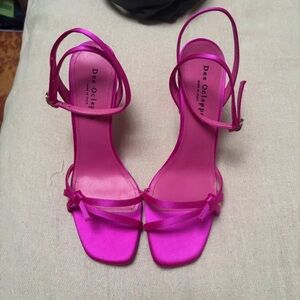 Dee Ocleppo Vibrant Pink Strappy Heels